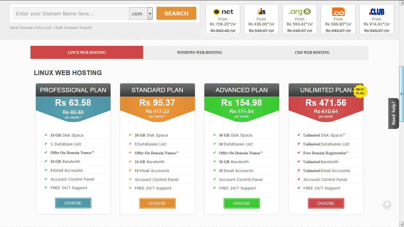 online web hosting and domain booking